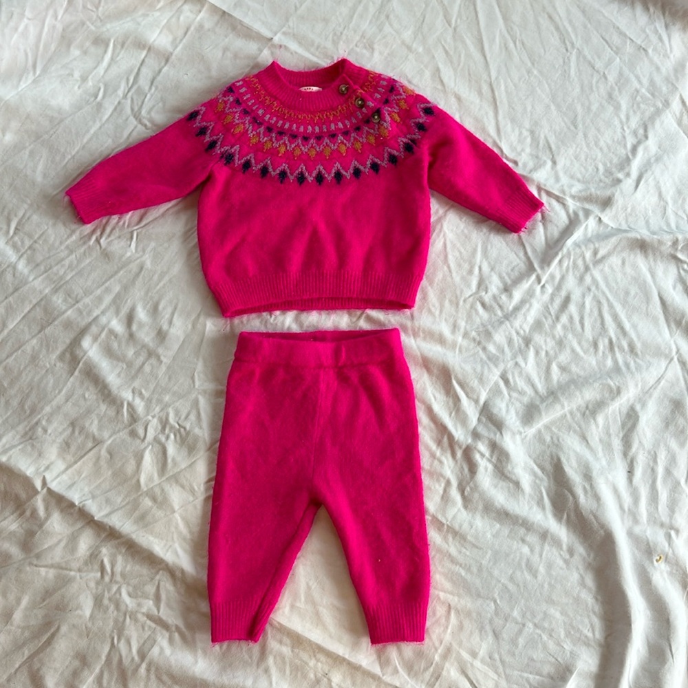 Pink 0-3 month Baby Cat & Jack Sweater Set